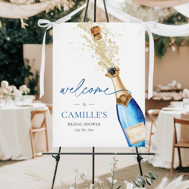 Something Blue Bridal Brunch Welcome Sign (Something Blue Bridal Brunch Welcome Sign)