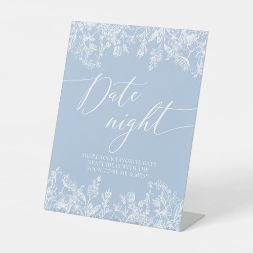 Something Blue Bridal Date Night Ideas Sign