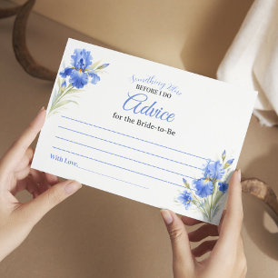 Something Blue Bridal Shower Advice Card