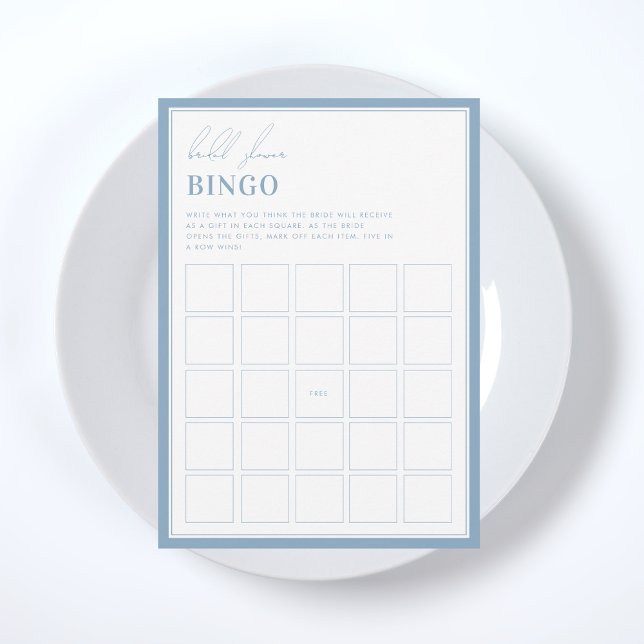 Something Blue Bridal Shower Bingo Game Invitation (Creator Uploaded)