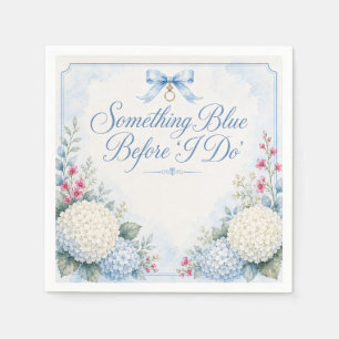 Something Blue Bridal Shower Blue Hydrangea Napkins