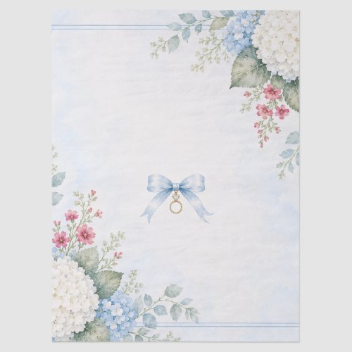 Something Blue Bridal Shower | Blue Hydrangea Tissue Paper