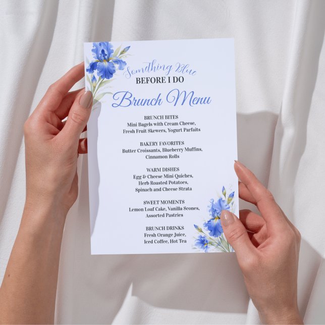 Something Blue Bridal Shower Brunch Menu (Something Blue Bridal Shower Brunch Menu
)