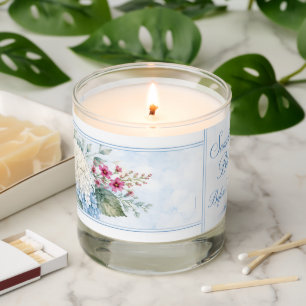 something blue bridal shower candle favor