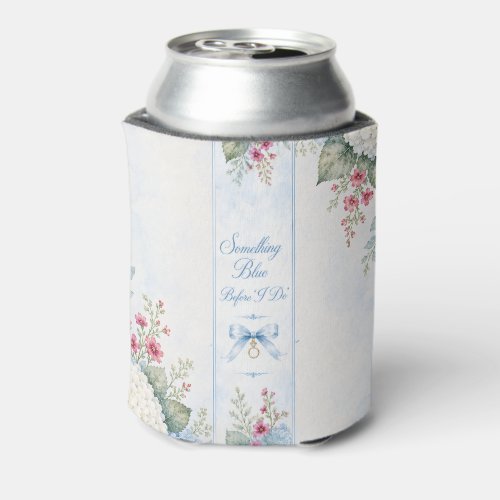something blue bridal shower candle favor can cooler