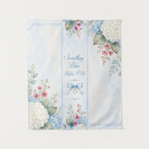 something blue bridal shower candle favor tapestry