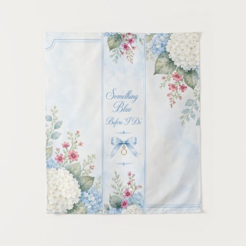 something blue bridal shower candle favor tapestry