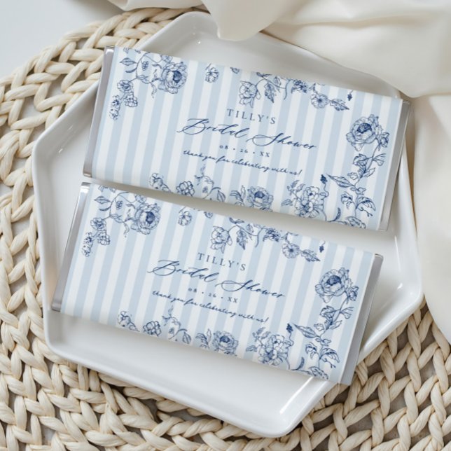 Something Blue Bridal Shower Chocolate Bar Favors (Creator Uploaded)