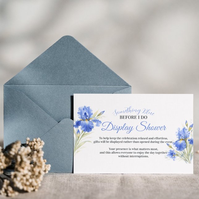 Something Blue Bridal Shower Display Enclosure Card (Something Blue Bridal Shower Display Enclosure Card
)