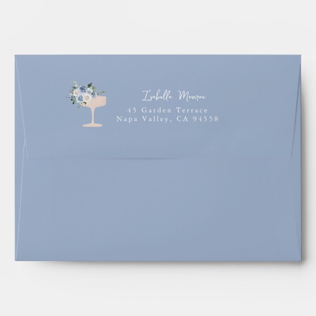 Something Blue Bridal Shower Envelope (Back (Top Flap))