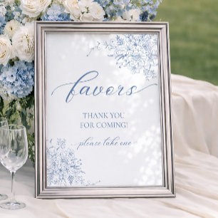 Something Blue Bridal Shower Favor Poster