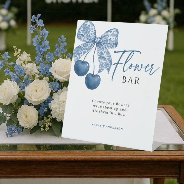 Something Blue Bridal Shower  Flower Bar Sign (Creator Uploaded)
