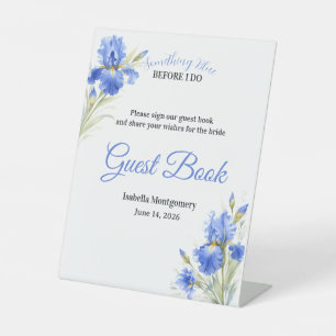Something Blue Bridal Shower Guest Book Sign