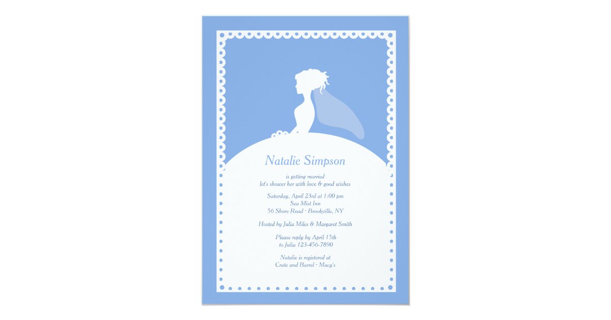 Something Blue Bridal Shower Invitation