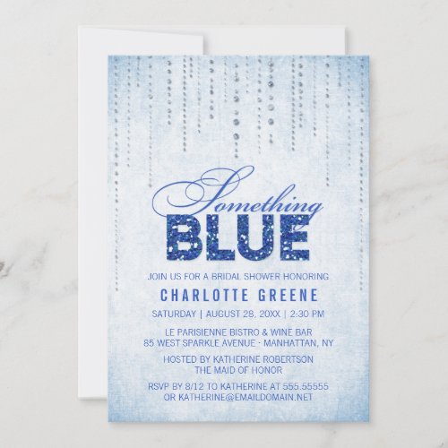 Something Blue Bridal Shower Invitation