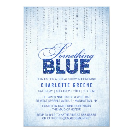 Something Blue Bridal Shower Invitations 2