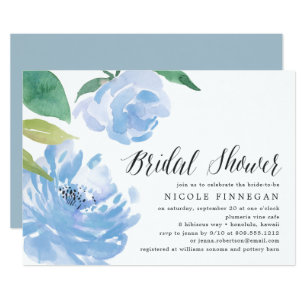 Something Blue Bridal Shower Invitations Zazzle Something Blue Bridal Shower Invitation