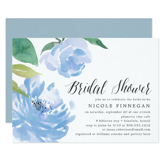 Something Blue Bridal Shower Invitation