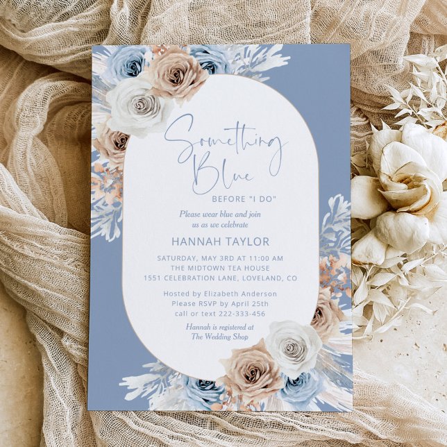 Something Blue Bridal Shower Invitation (Creator Uploaded)