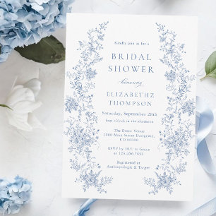 Something Blue Bridal Shower Invitation
