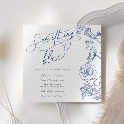 Something Blue Bridal Shower Invitation