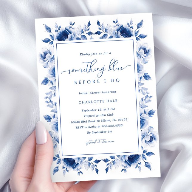 Something Blue Bridal Shower Invitation (Creator Uploaded)
