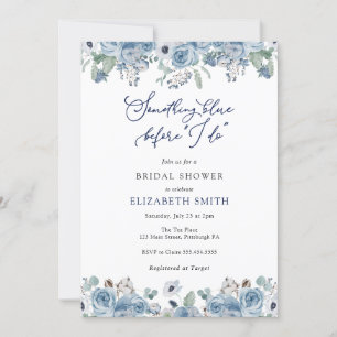 Something Blue Bridal Shower Invitation