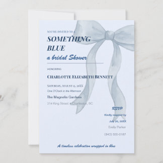 Something Blue Bridal Shower Invitation Luxury