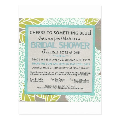 Something Blue Bridal Shower Invitations 8