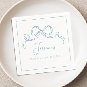 Something Blue Bridal Shower Napkins