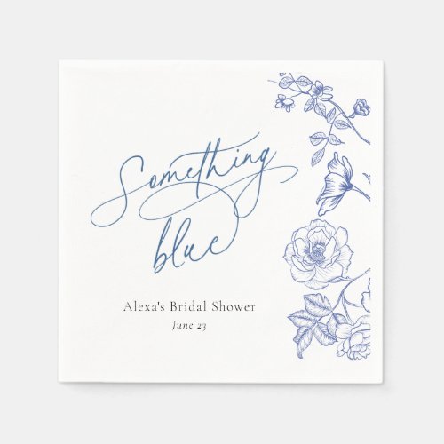 Something Blue Bridal Shower Napkins