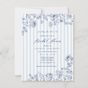 Something Blue Bridal Shower Party invitation Card