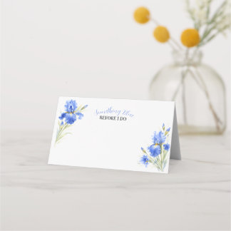 Something Blue Bridal Shower Place Cards