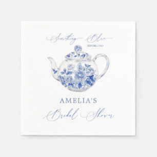 Something Blue Bridal Shower Toile Napkins