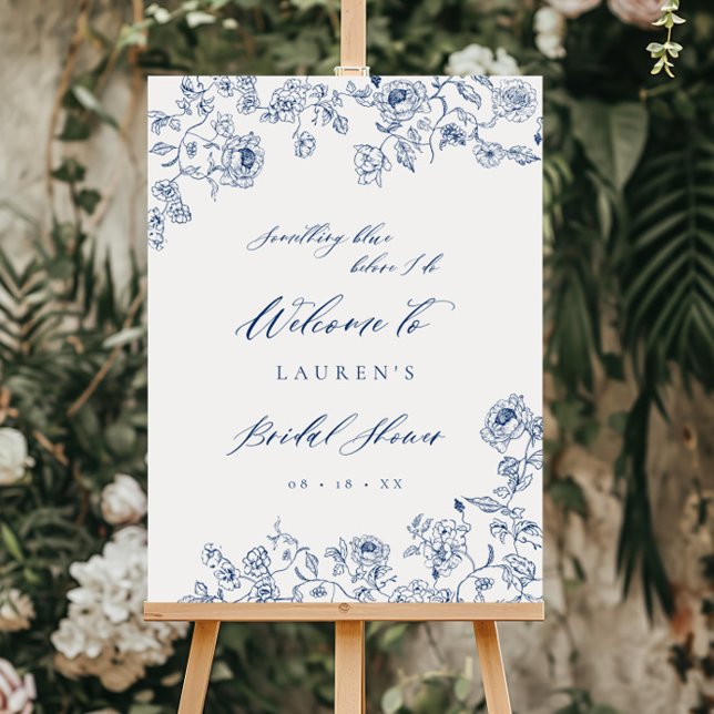 Something Blue Bridal Shower Welcome Poster Sign (Creator Uploaded)