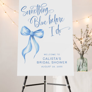 Something Blue Bridal Shower Welcome Sign