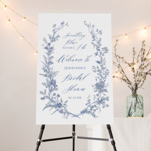 Something Blue Bridal Shower Welcome Sign