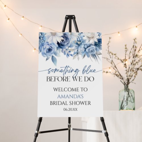 Something Blue Bridal Shower Welcome Sign