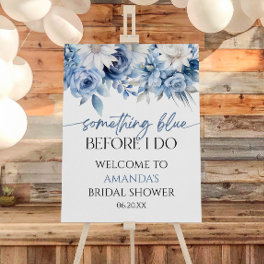 Something Blue Bridal Shower Welcome Sign