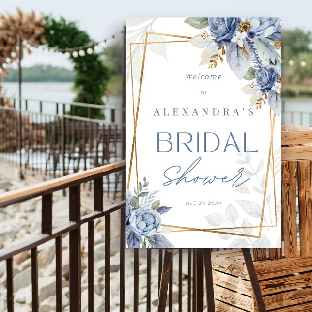 Something Blue Bridal Shower Welcome Sign (Something Blue Bridal Shower Welcome Sign)