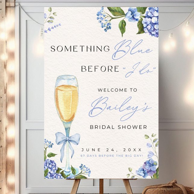Something Blue Bridal Shower Welcome Sign Custom (Creator Uploaded)