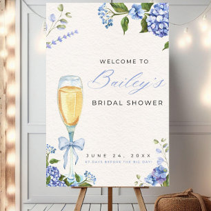 Something Blue Bridal Shower Welcome Sign Custom
