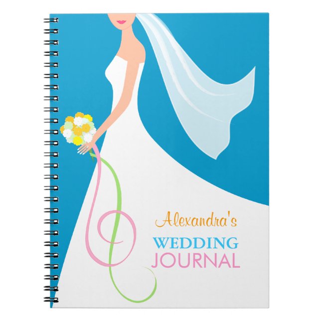 Something Blue Bridal Wedding Journal Notebook (Front)