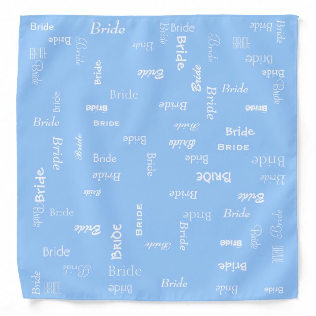 Something Blue Bride Wedding Bandana (Front)