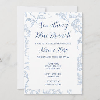 Something Blue Brunch Bridal Shower Invitation