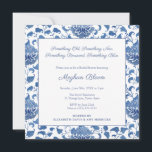 Something Blue Chinoiserie Chic Bridal Shower Invitation<br><div class="desc">Elegant and timeless blue and white chinoiserie pattern Bridal Shower invitation design, shown here for a "Something Old New Borrowed Blue" Bridal Shower but all of the text can be customized to your needs. The background pattern is handpainted in watercolors and is based on a pattern seen on antique ginger...</div>
