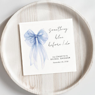 Something Blue Coquette Bow Bridal Shower Napkins