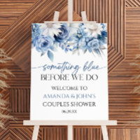 Something Blue Couples Shower Welcome Sign