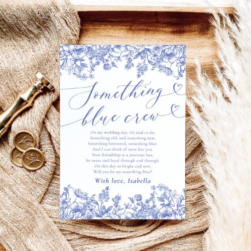 Something Blue Crew Bridesmaid Proposal Card