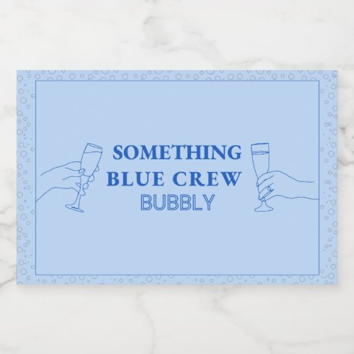 Something Blue Crew Bubbly Mini Sparkling Wine Lab Sparkling Wine Label
